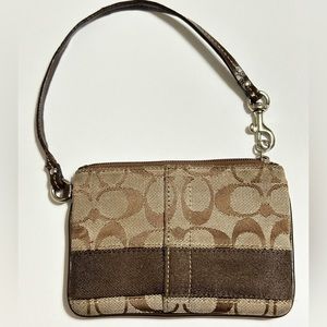 Coach Small Wristlet,
Signature C Wristlet with Silver Metal